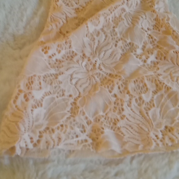 Sheer lace bell bottom pants in soft peach color. NWOT bathing suit cover - Picture 3 of 4